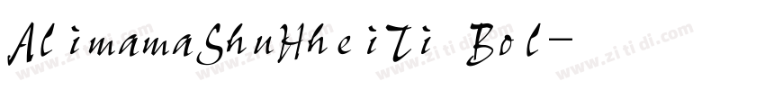 AlimamaShuHheiTi Bol字体转换